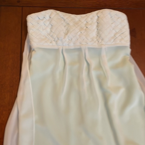 Badgley Mischka Sea Foam Green Strapless Dress Size 6 - Picture 2 of 8